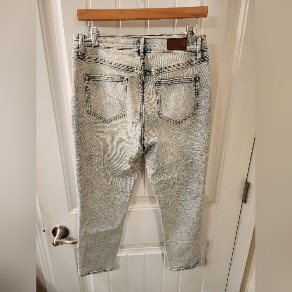 Lands’ End High Rise Slim Ankle Jeans Size 10 Petite Acid Wash NWT - Picture 3 of 5